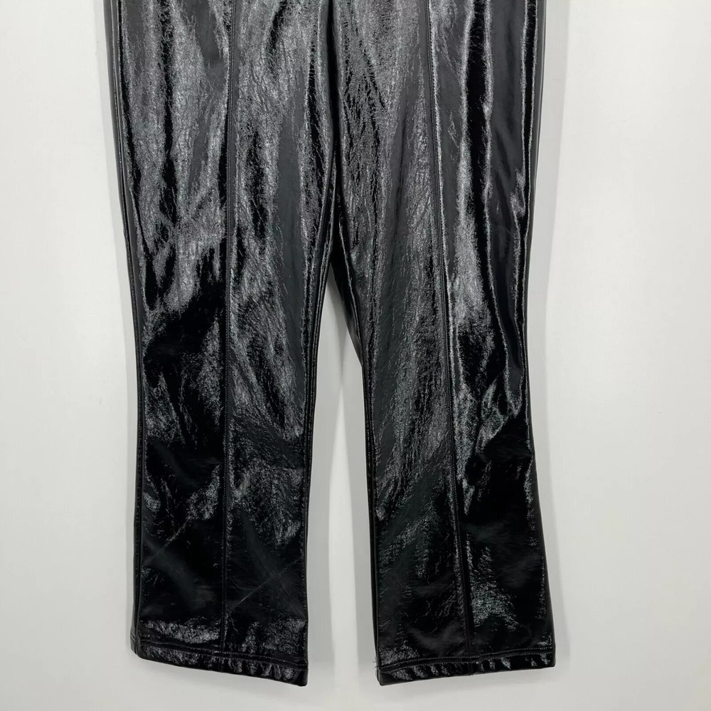 Seven 7 For All Mankind Faux Leather Pants Women's Size S Black Straight Leg NWT - Picture 3 of 11